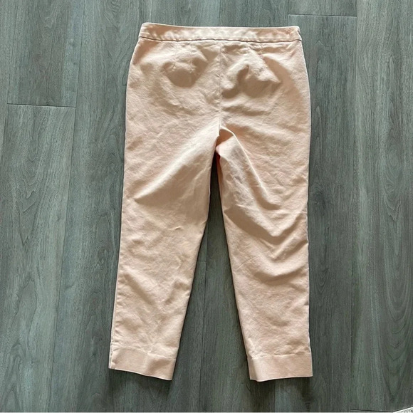 Talbots Hampshire Curvy Peach Crop Ankle Pants Women’s 8 Petite - Picture 2 of 12